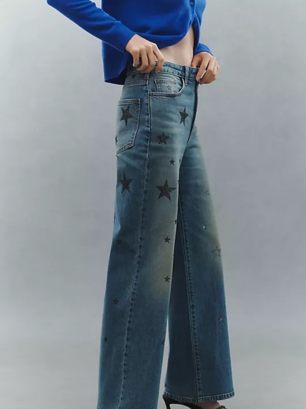 Anthropologie Pilcro Austyn High-Rise Cuffed Wide-Leg Jeans Sz 26 NWT - Picture 2 of 11